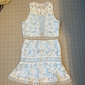 Two piece set with lace. Size medium